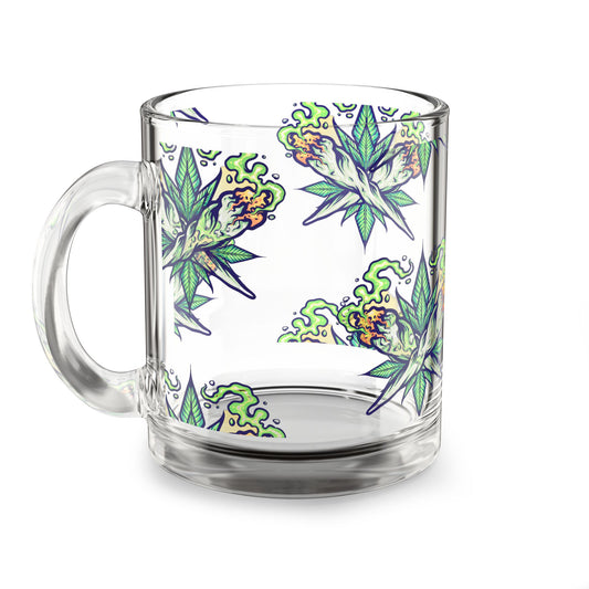 LuxePour Clear Glass Mug | Artistic Drinkware, Gift-Ready Coffee Cup, Fun & Functional Home Accent