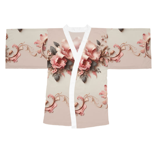 Blossom Aura Kimono Robe – Floral Elegance for Relaxed Chic Living