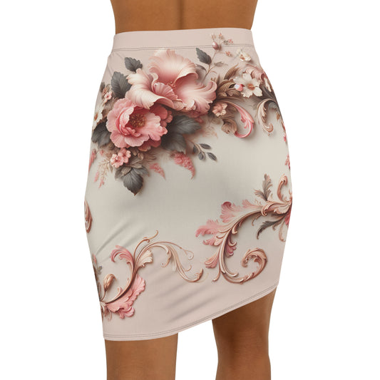 Boss and Bloom: Floral Elegance Pencil Skirt