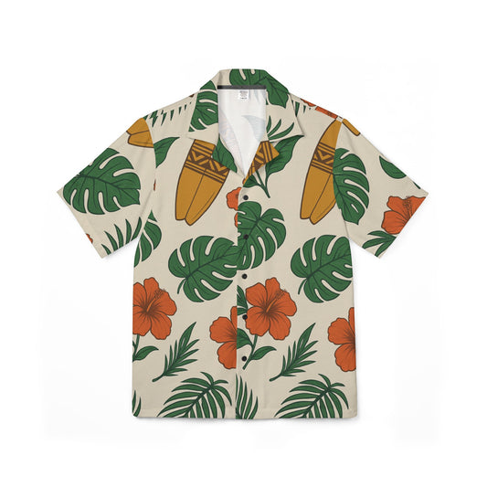 🌴 Tropical Hawaiian Camp Shirt – Surf Style for Summer Living
