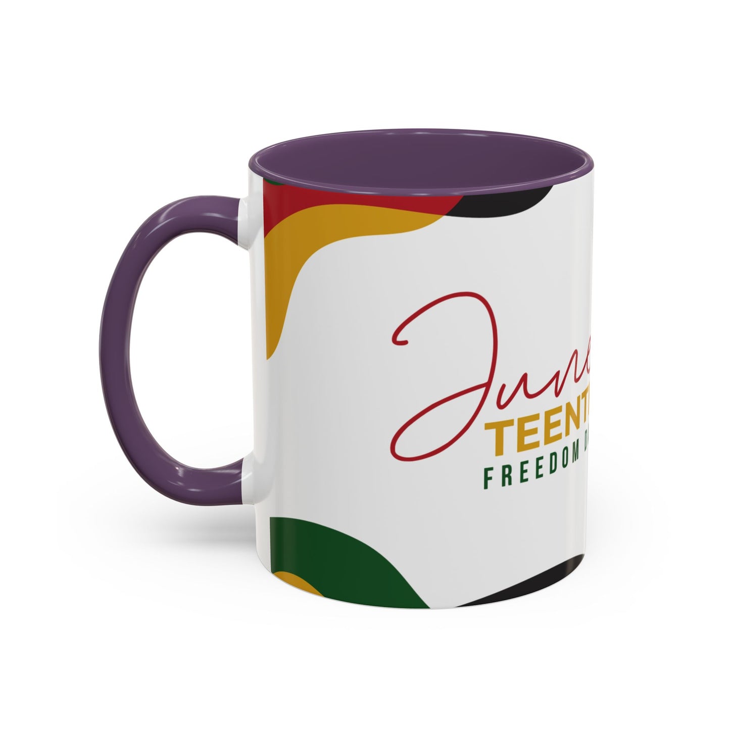 Juneteenth Freedom Day Accent Coffee Mug | Celebrate Liberation, Bold Black History Gift, Vibrant Home & Office Decor