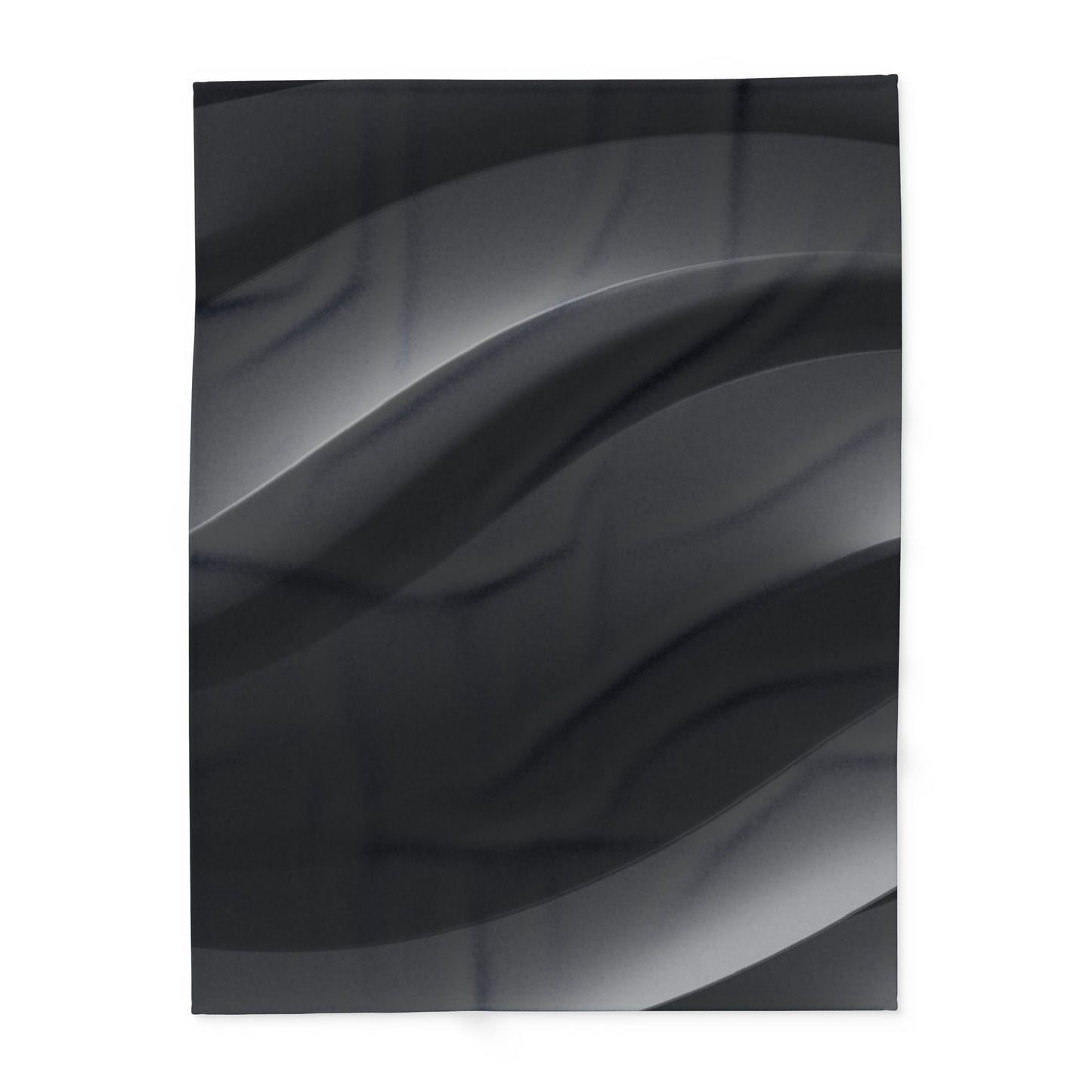 Black Abstract Cozy Arctic Fleece Blanket – Modern Comfort, Artistic Edge, Everyday Warmth