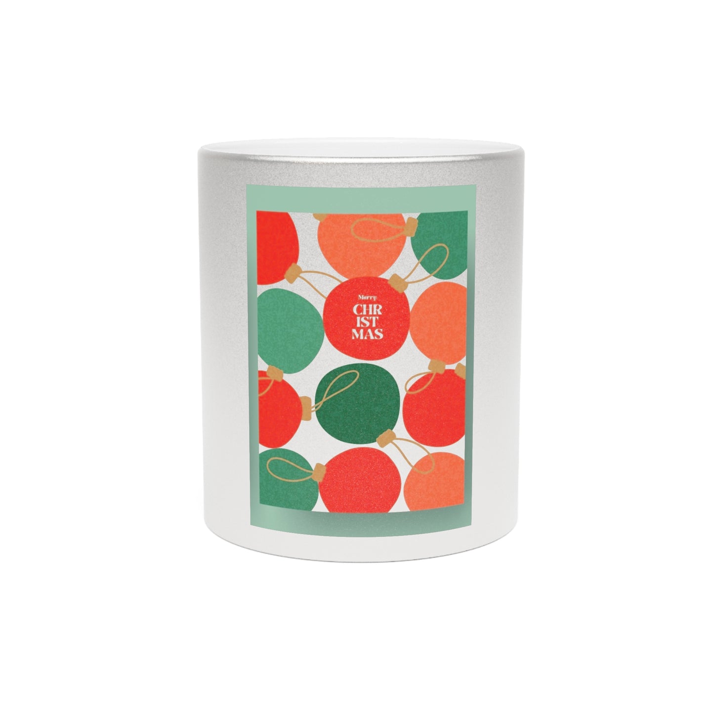 Cheers & Cheer Metallic Holiday Cup | Gold or Silver Ceramic Mug, Festive Christmas Ornament Design, Elegant Cocoa & Coffee Drinkware