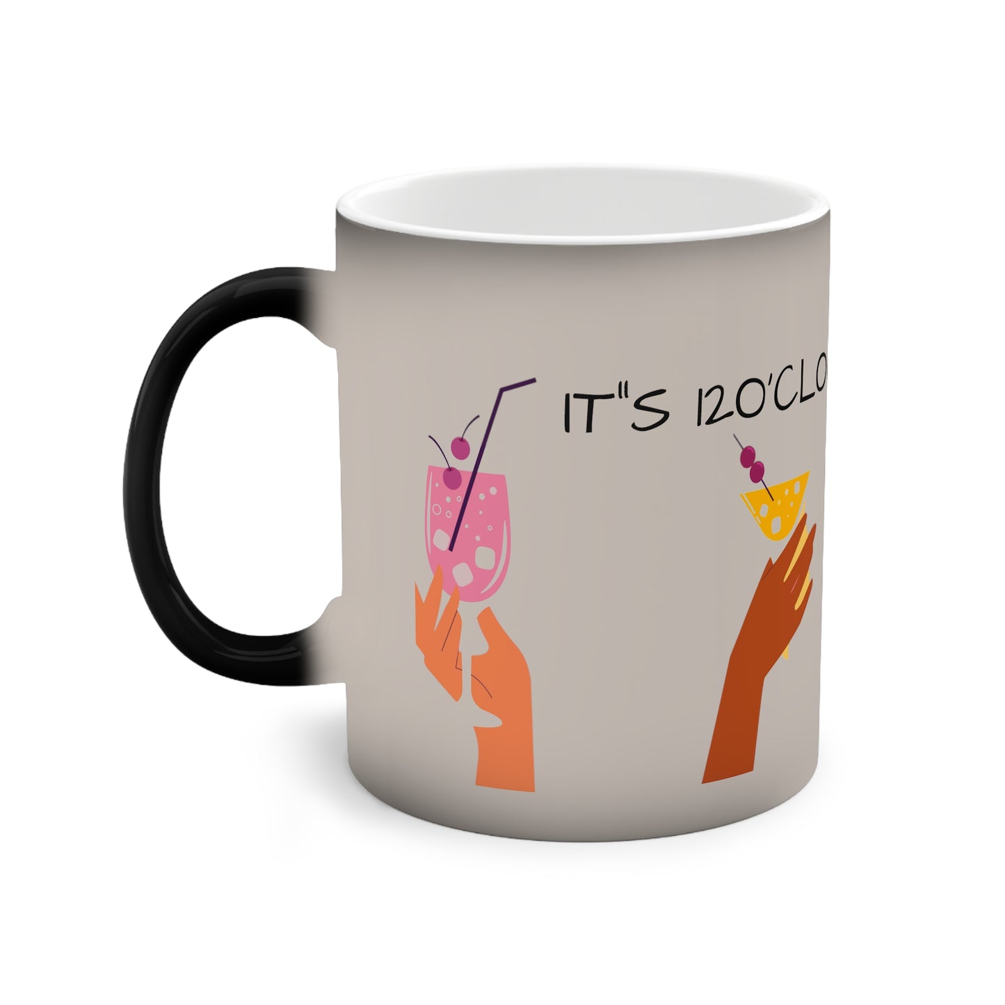 Color-Changing Cocktail Mug – “IT’S 12 O’CLOCK SOMEWHERE!”