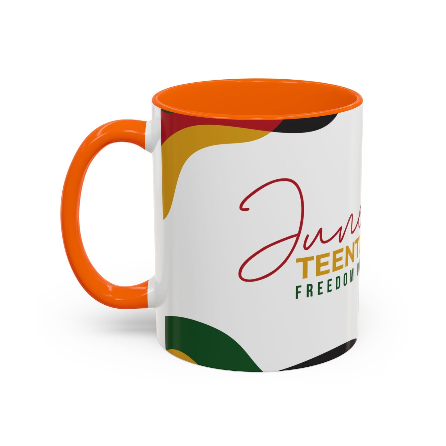 Juneteenth Freedom Day Accent Coffee Mug | Celebrate Liberation, Bold Black History Gift, Vibrant Home & Office Decor
