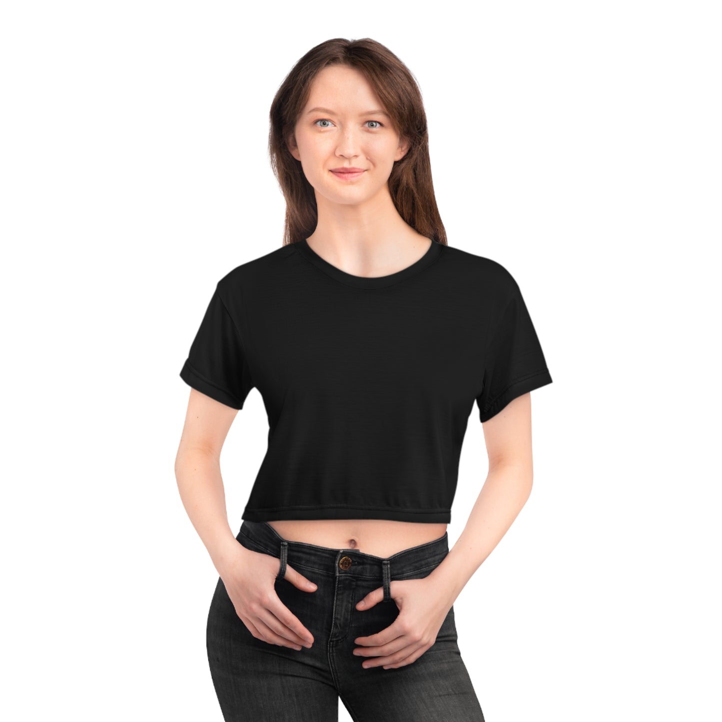 Classic Black Crop Tee – Timeless Style, Comfortable Fit, Everyday Essential
