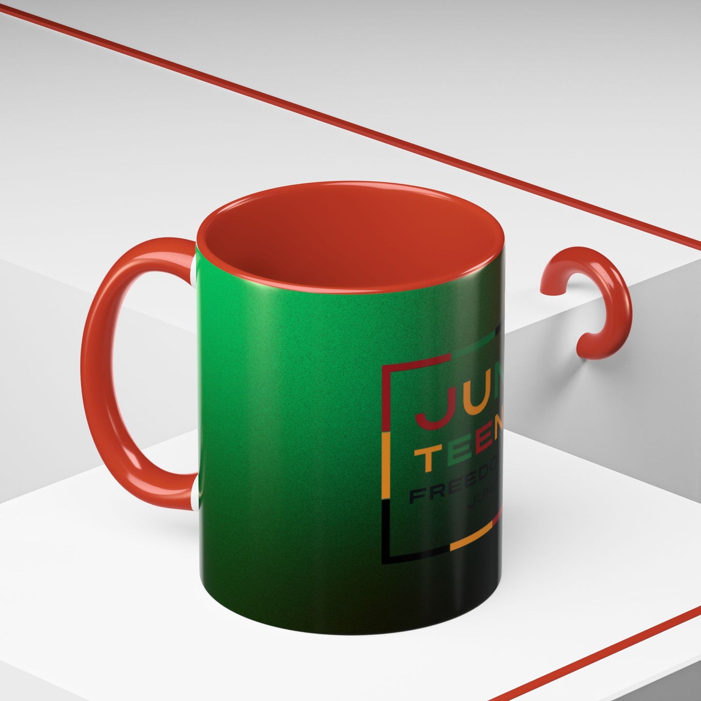 Juneteenth Accent Coffee Mug - Celebrate Freedom, Gift for Black History Month, Unique Housewarming Gift, Colorful Mug for All Occasions