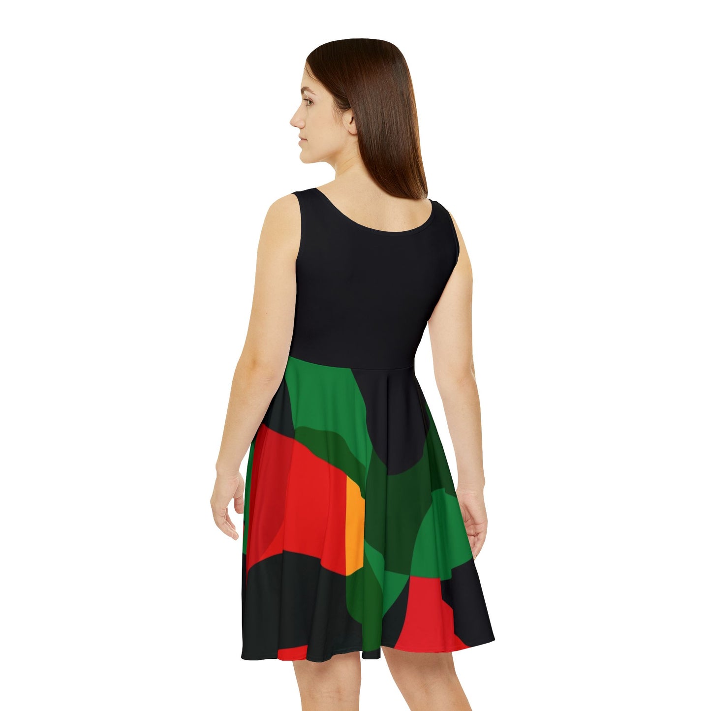Colorwave Fit & Flare Dress – Bold Color, Effortless Charm
