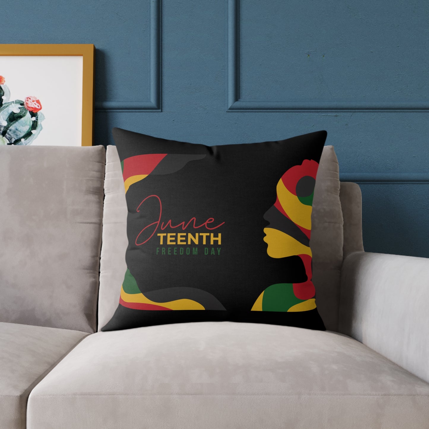Freedom Blooms Juneteenth Pillow | Vibrant Decorative Cushion, Cultural Home Accent, Celebration Gift