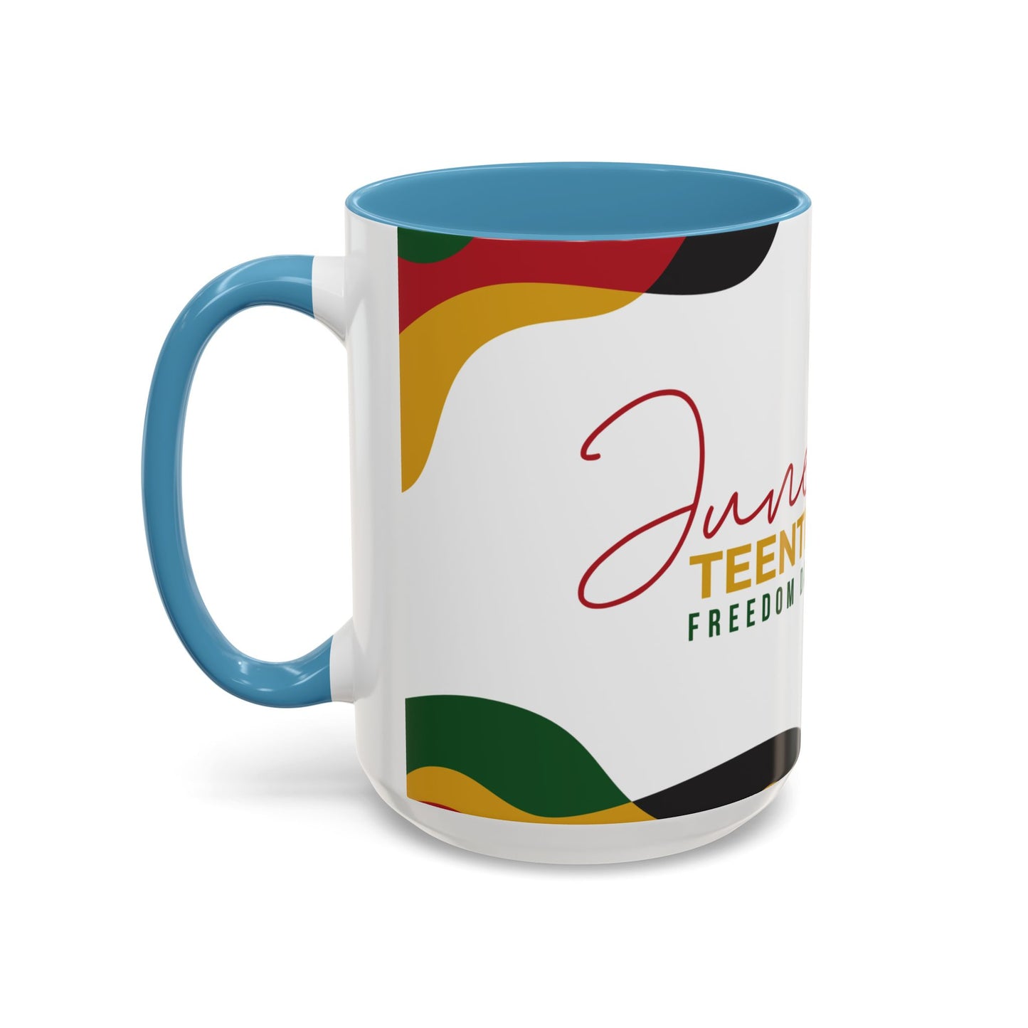 Juneteenth Freedom Day Accent Coffee Mug | Celebrate Liberation, Bold Black History Gift, Vibrant Home & Office Decor