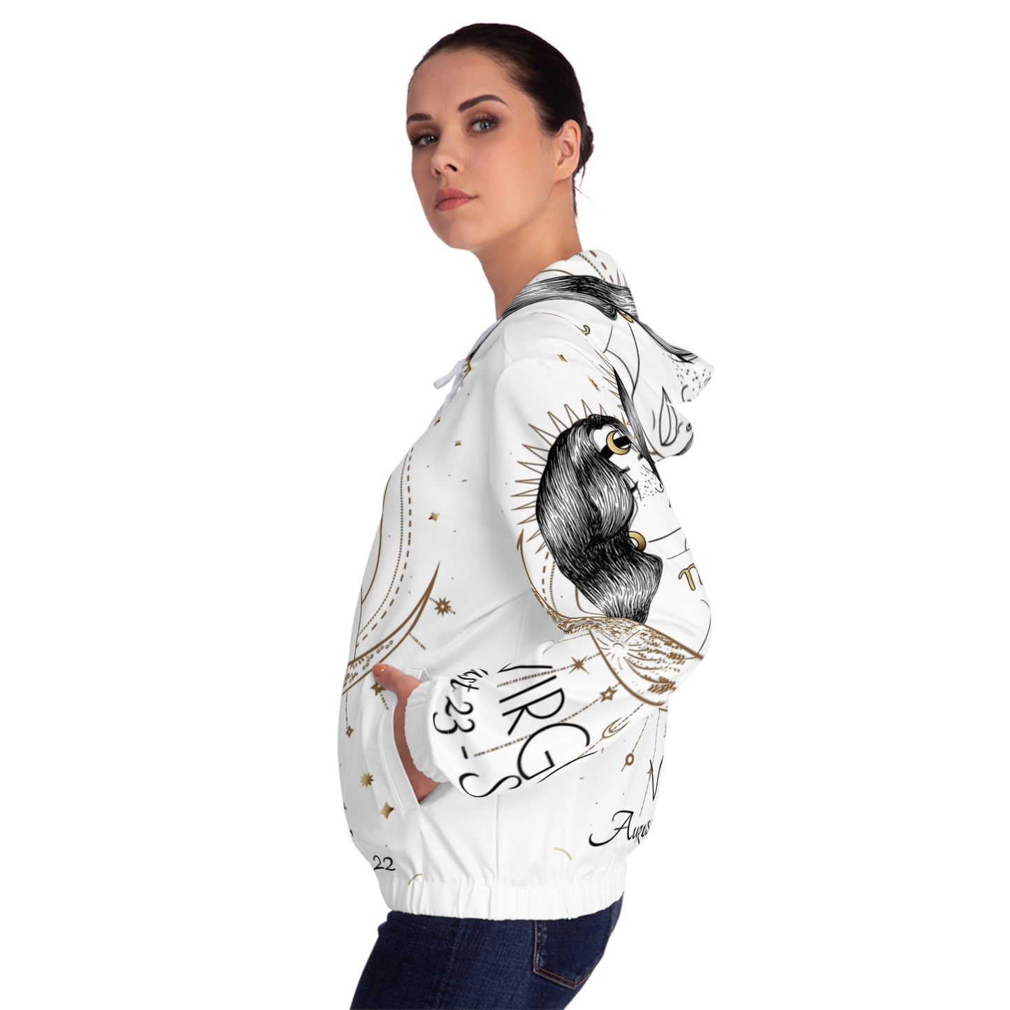 Celestial Virgo Women’s Full-Zip Hoodie