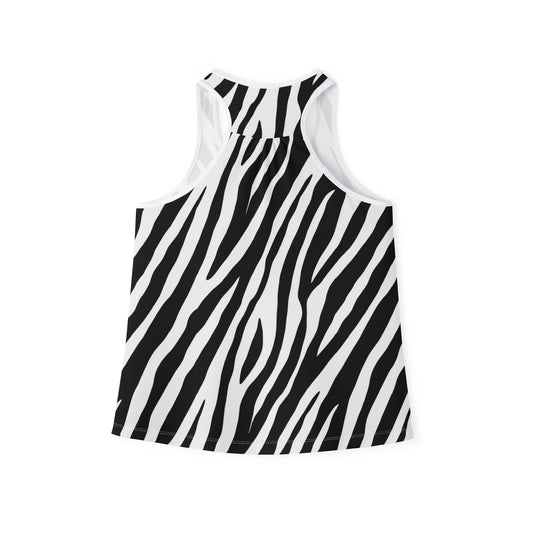 Zebra Print Women's Tank Top – Bold, Stylish, Summer-Ready