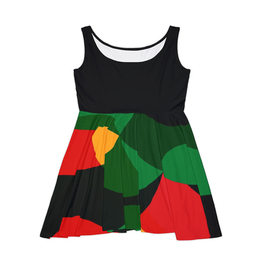 Colorwave Fit & Flare Dress – Bold Color, Effortless Charm