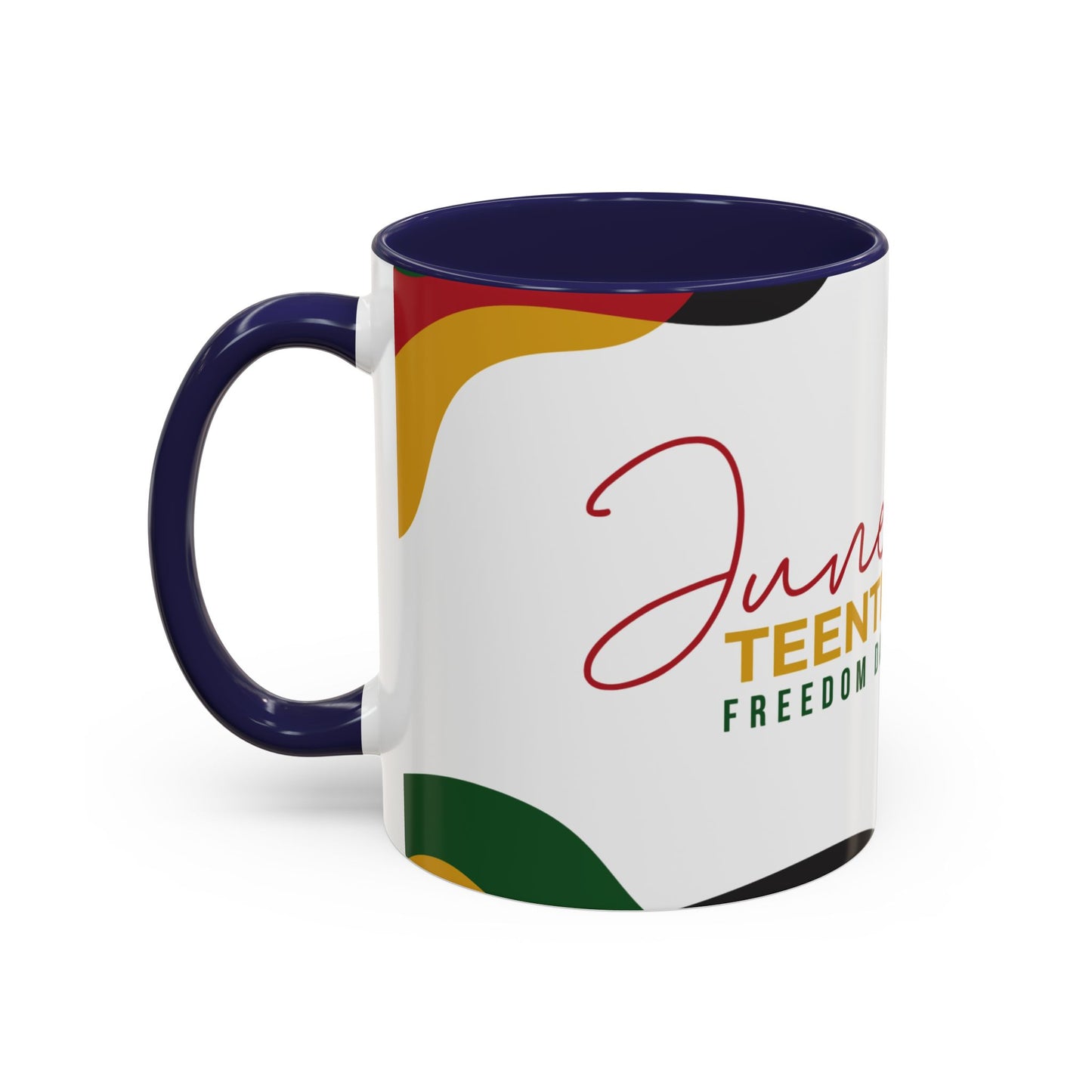 Juneteenth Freedom Day Accent Coffee Mug | Celebrate Liberation, Bold Black History Gift, Vibrant Home & Office Decor