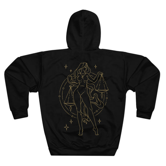 🌌 Libra Zodiac Men’s Pullover Hoodie | Astrology Gift | Celestial Wear | Horoscope Apparel | Star Sign Clothing ⚖️