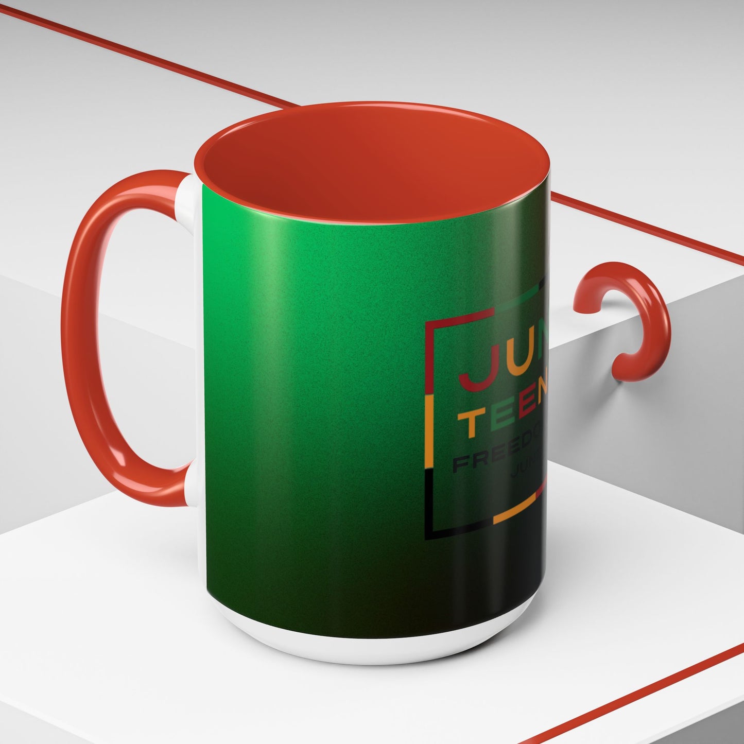 Juneteenth Accent Coffee Mug - Celebrate Freedom, Gift for Black History Month, Unique Housewarming Gift, Colorful Mug for All Occasions