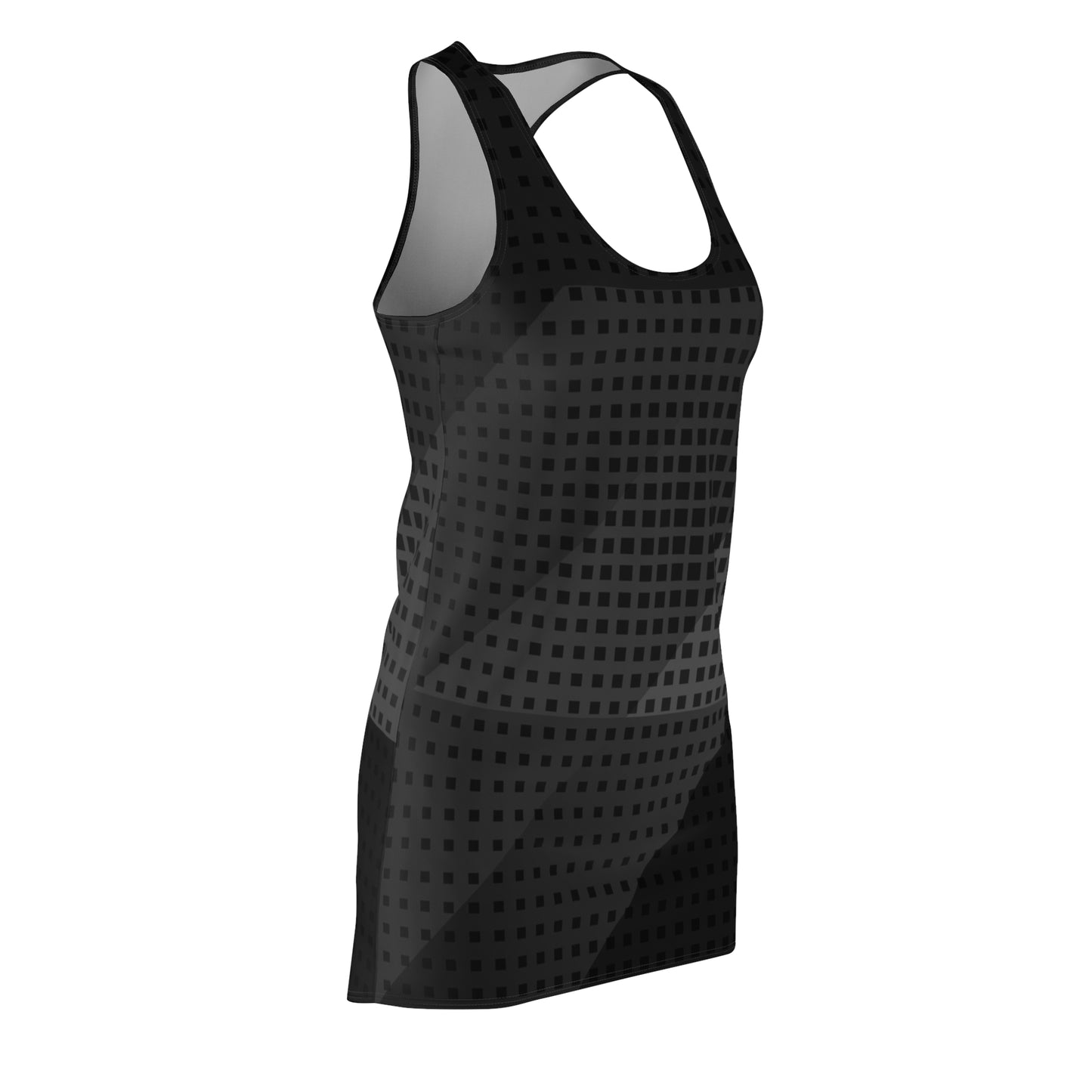 Black Geo Racerback Dress – Bold, Feminine, Effortless