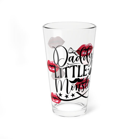 Daddy's Little Monster Mixing Glass | 16oz Barware for Parties, Gifts, and Home Entertaining