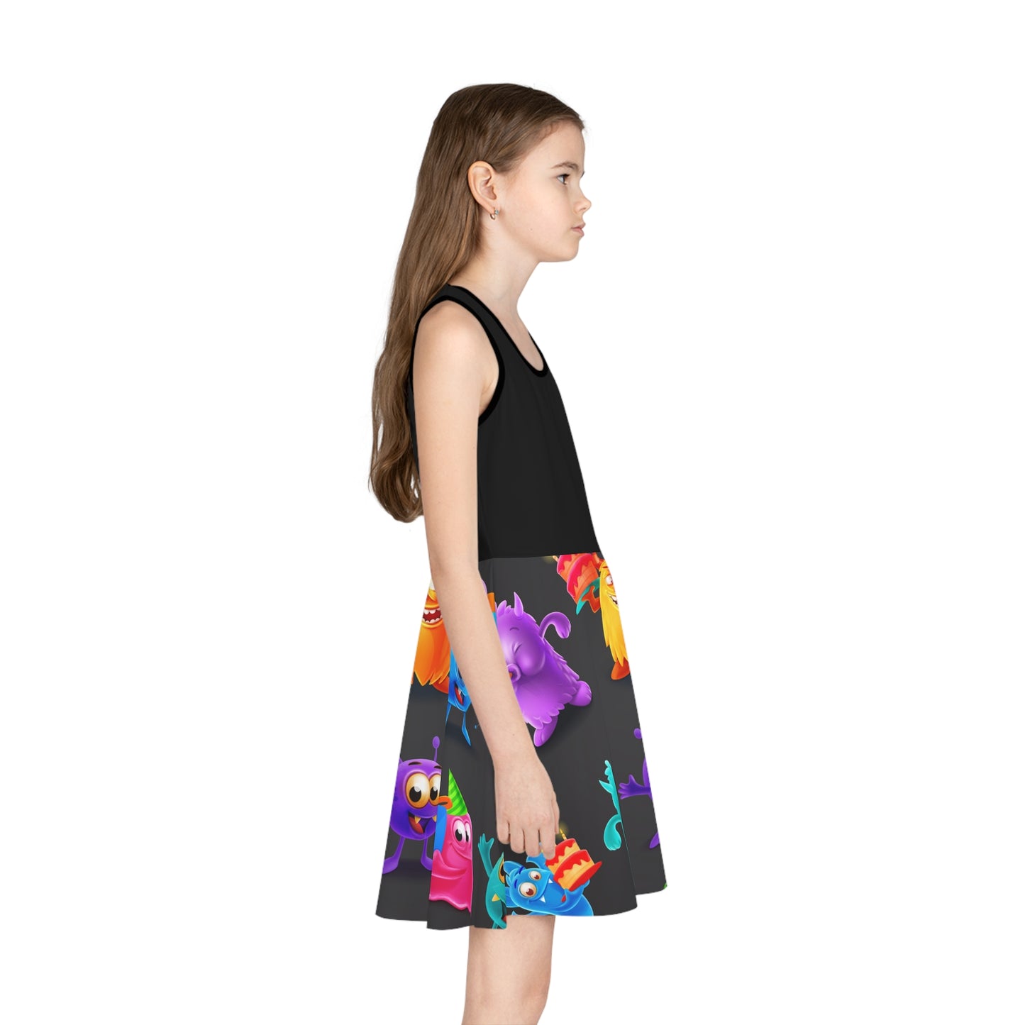 Whimsical Monster Print Girls' Sundress