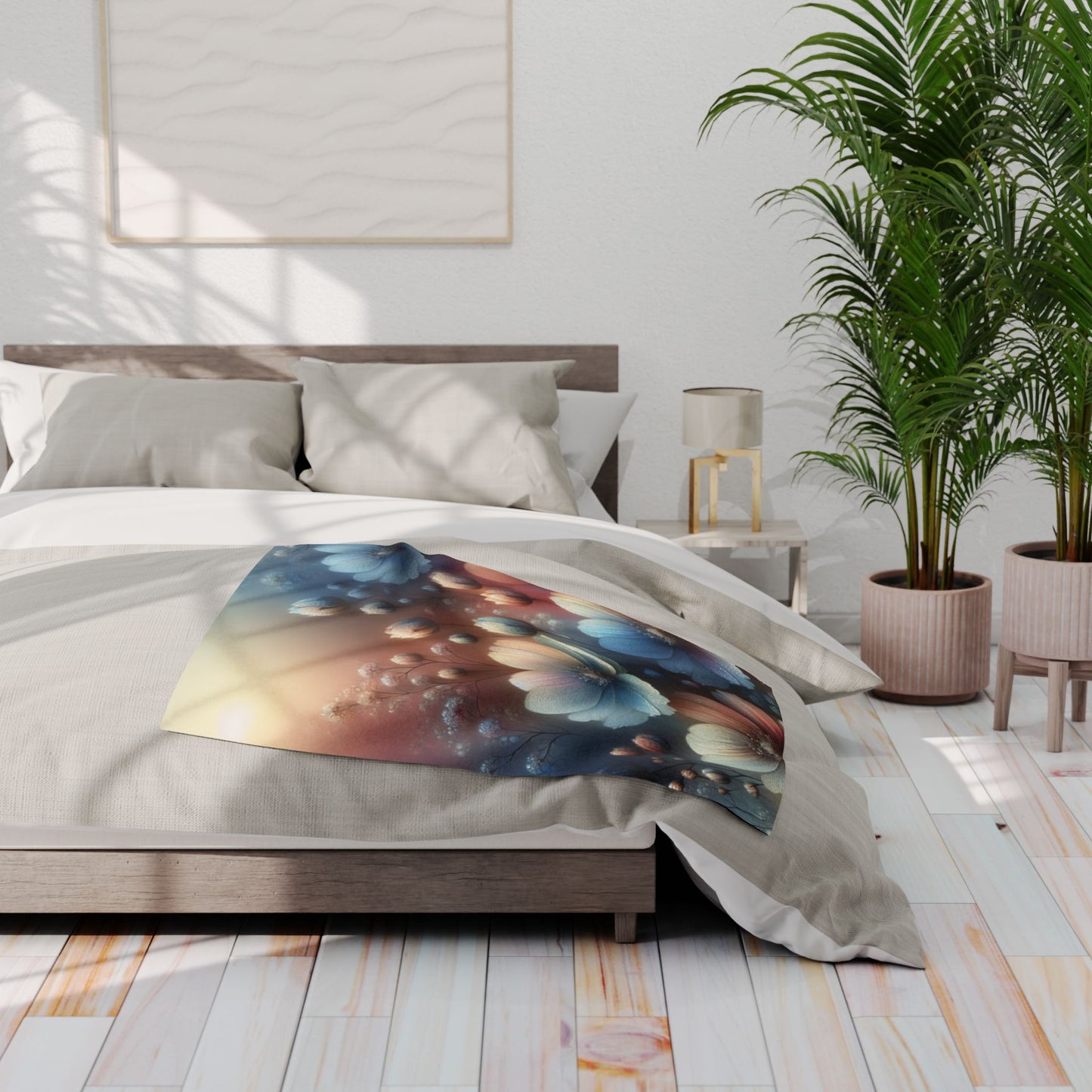 Floral Arctic Fleece Blanket – Cozy Comfort, Vibrant Design, Perfect for Home or Gifting
