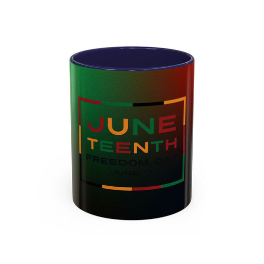 Juneteenth Accent Coffee Mug - Celebrate Freedom, Gift for Black History Month, Unique Housewarming Gift, Colorful Mug for All Occasions
