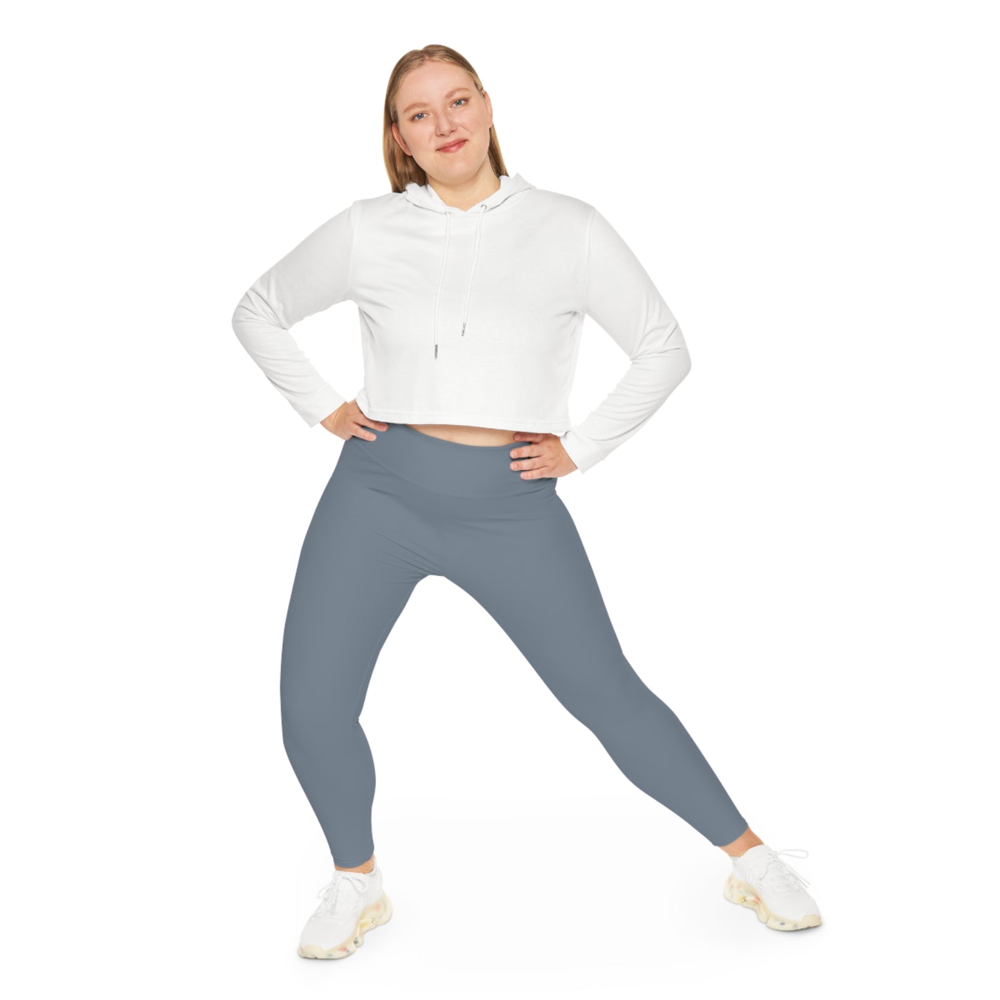 EssentialEase Plus Size Gray Leggings – Comfortable Fit, Everyday Style, Total Confidence