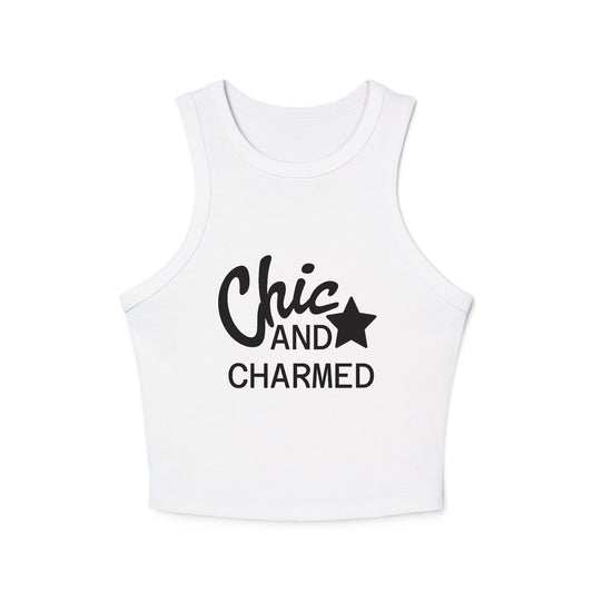 Chic and Charmed Micro Rib Racer Tank – Effortlessly Styled, All Day Vibes
