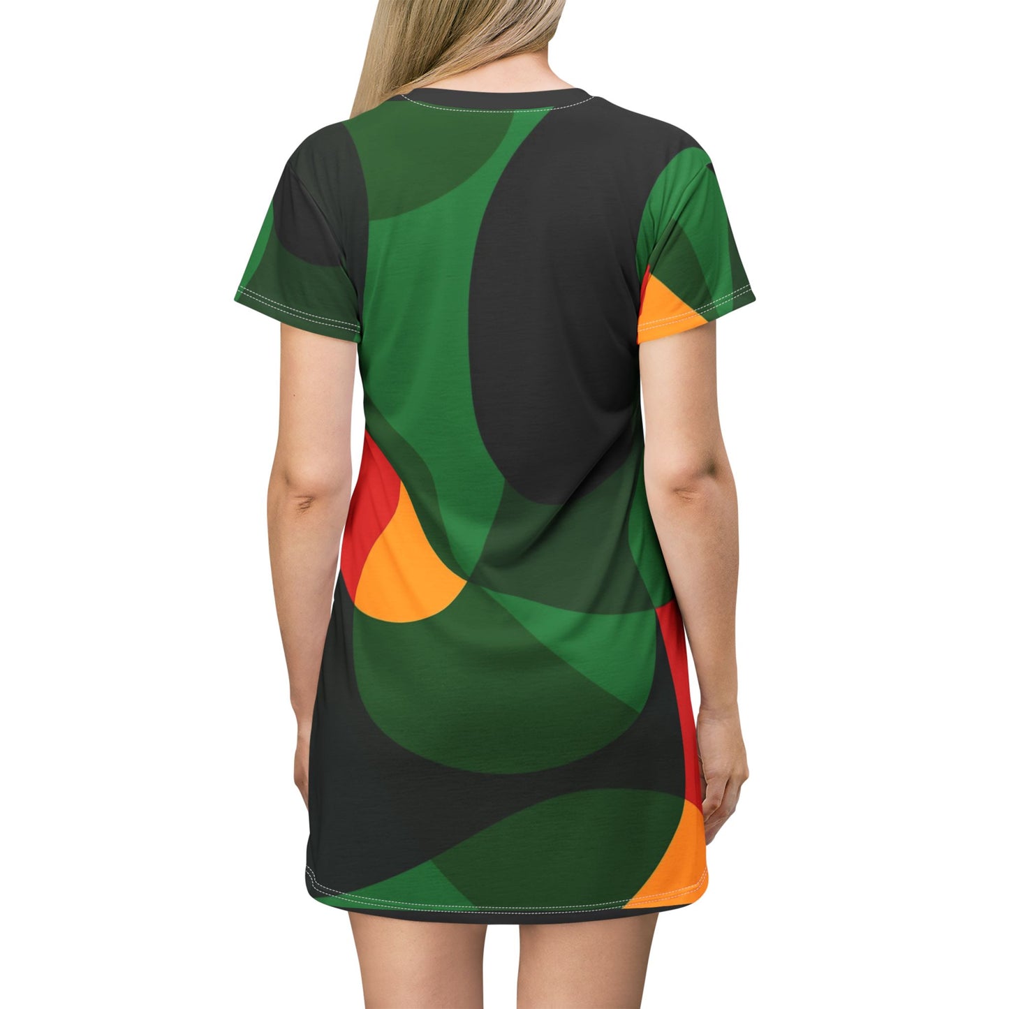 Vibrant Abstract T-Shirt Dress – Bold Style Meets Everyday Comfort