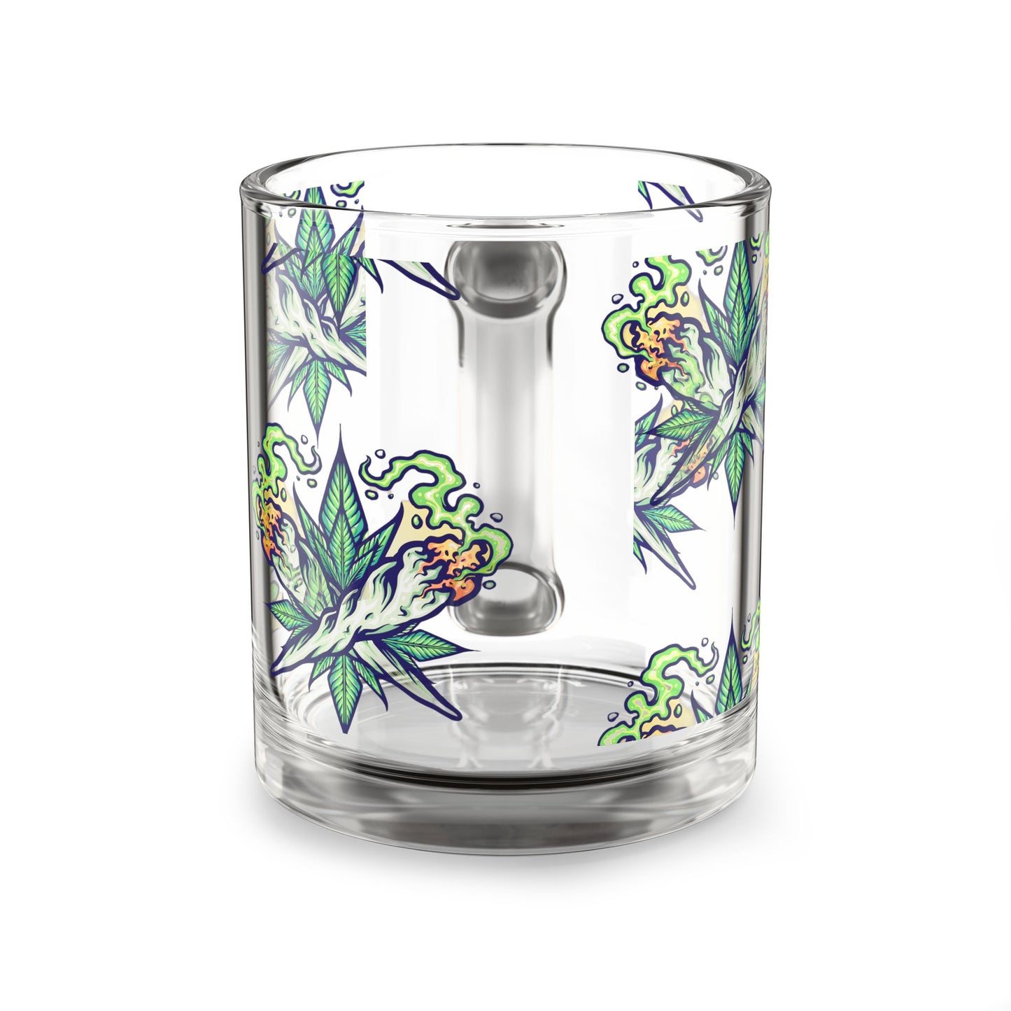 LuxePour Clear Glass Mug | Artistic Drinkware, Gift-Ready Coffee Cup, Fun & Functional Home Accent