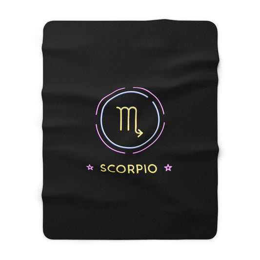 “Scorpio Comfort” Sherpa Fleece Blanket – Cozy Astrological Throw for Zodiac Lovers