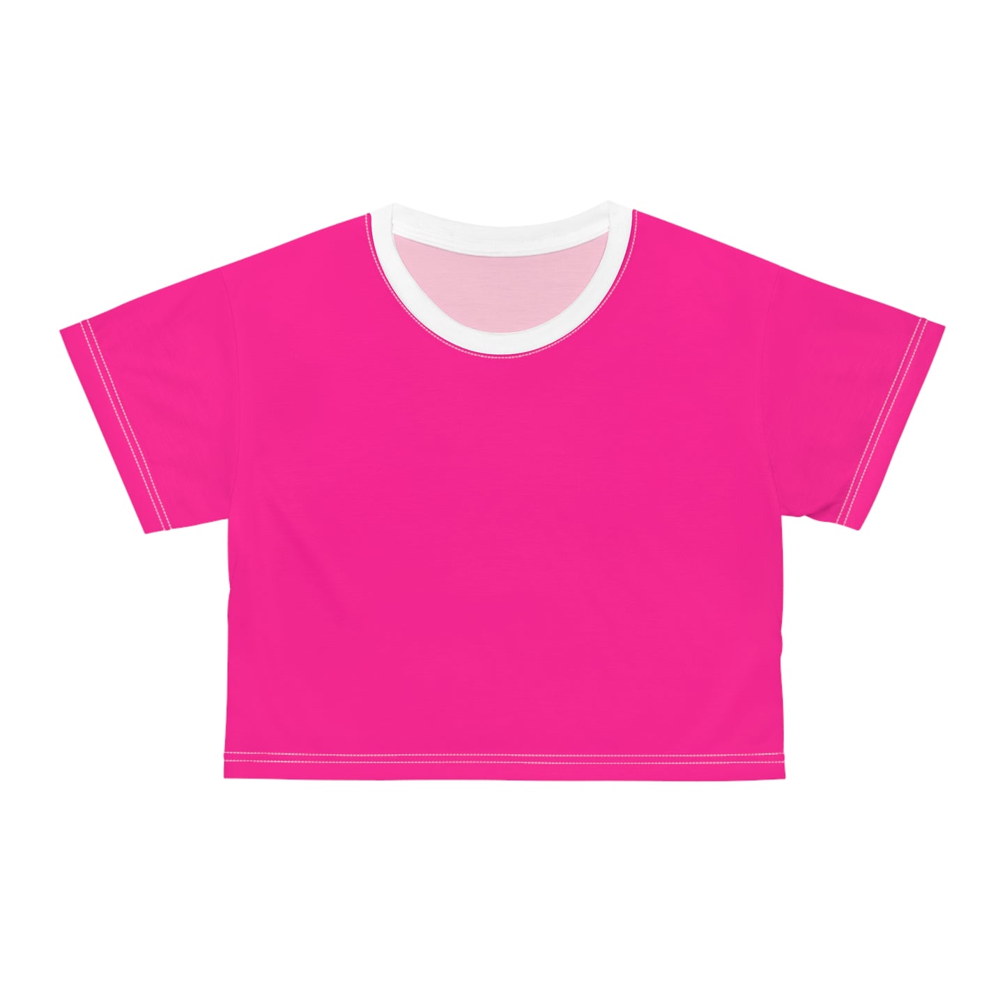 Vibrant Pink Crop Tee – Bold Color, Casual Chic, Summer-Ready Style