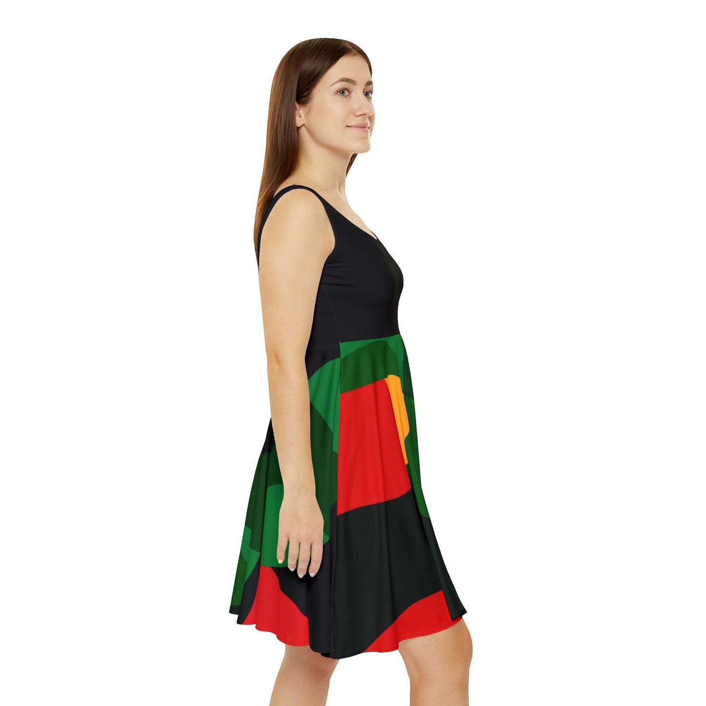 Colorwave Fit & Flare Dress – Bold Color, Effortless Charm