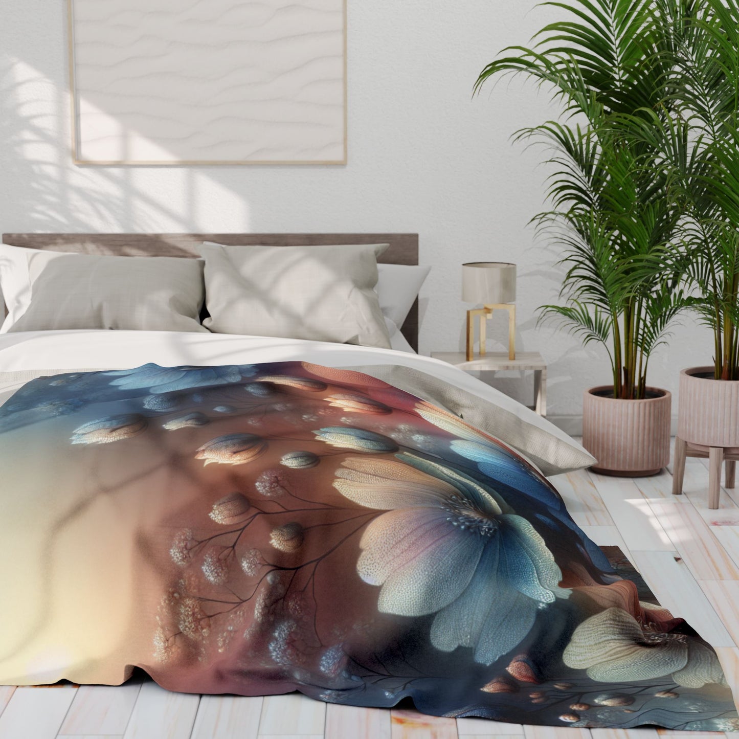 Floral Arctic Fleece Blanket – Cozy Comfort, Vibrant Design, Perfect for Home or Gifting