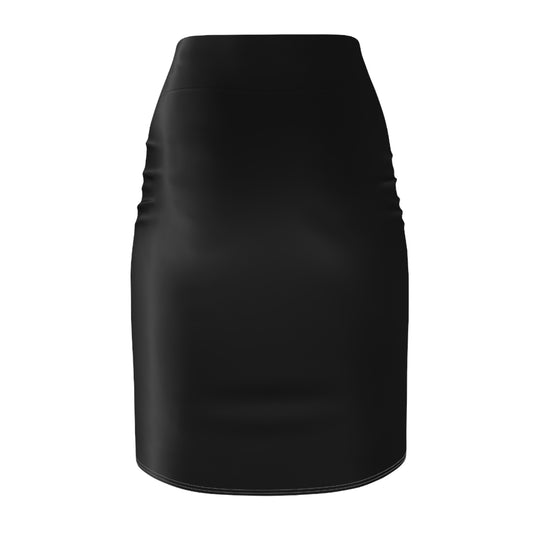 "Chic Control" Solid Black Pencil Skirt – Sleek, Confident, Timeless