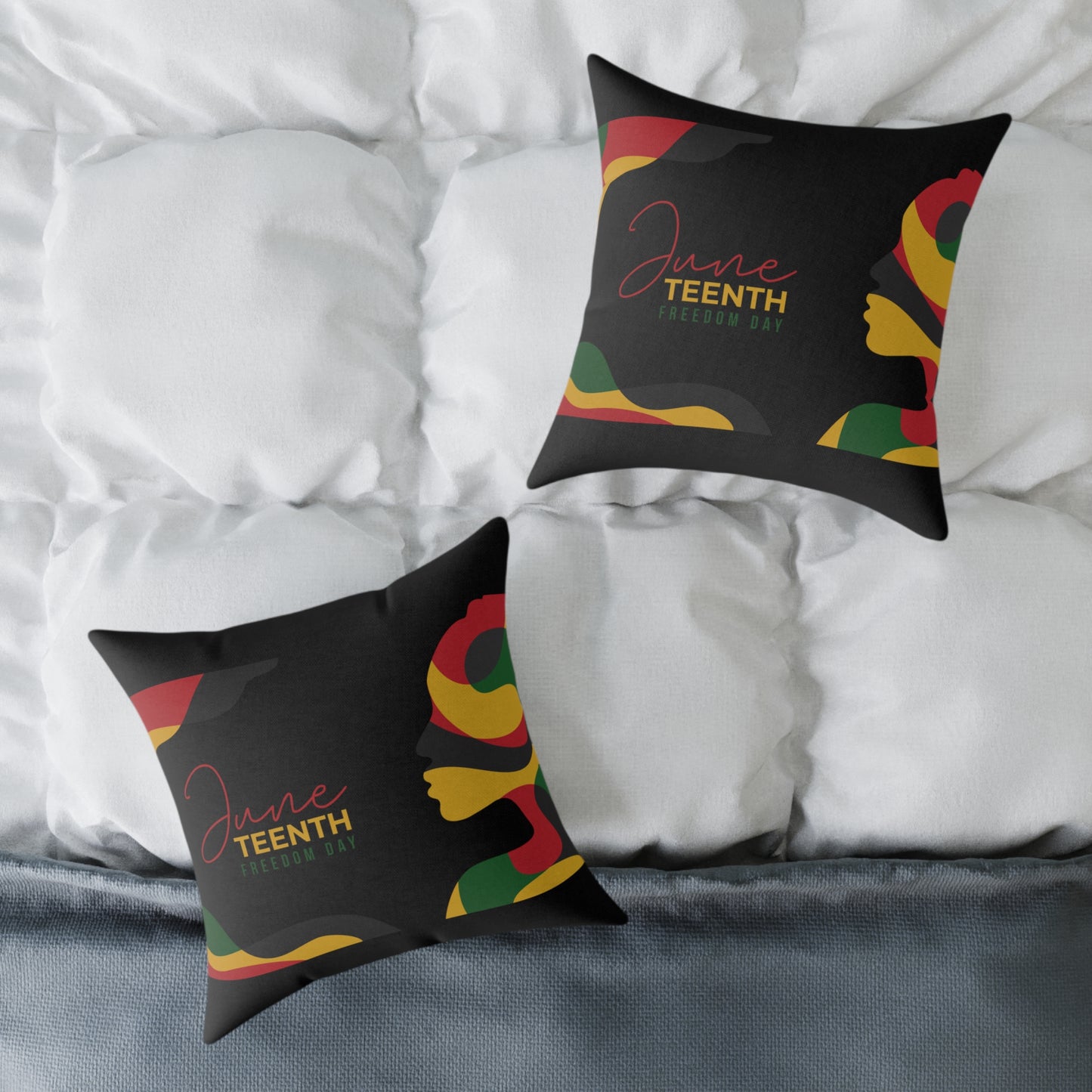 Freedom Blooms Juneteenth Pillow | Vibrant Decorative Cushion, Cultural Home Accent, Celebration Gift