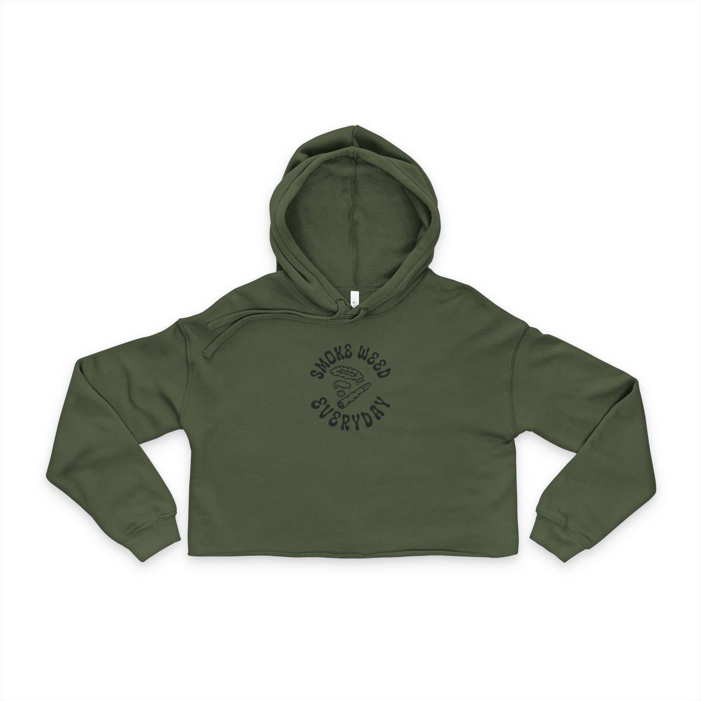 "High Vibes" Women’s Cropped Hoodie – Cannabis Leaf Edition
