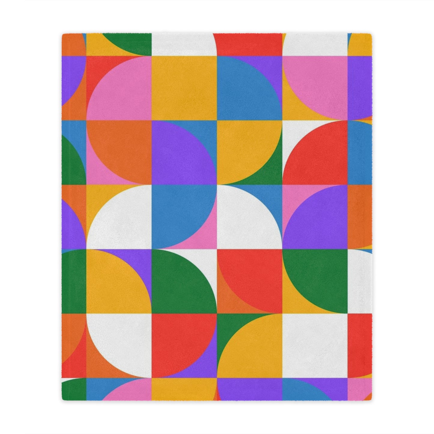 Colorful Geometric Minky Blanket – Cozy, Vibrant, and Perfect for Gifting