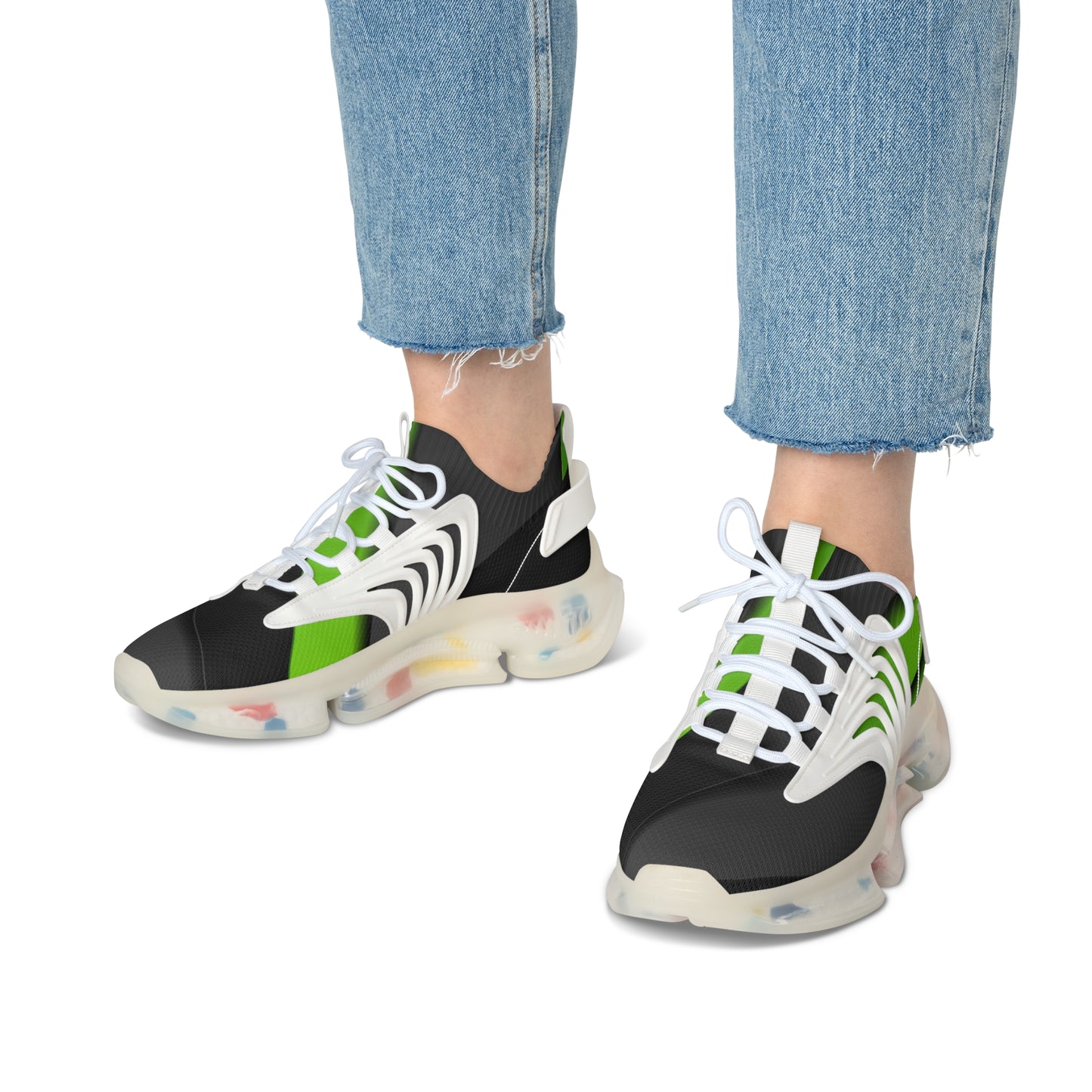 💚🖤 Neon Drip Mesh Runners Women's Trendy Mesh Sneakers | Lightweight, Bold Comfort | Spring/Summer Footwear & Gift Idea