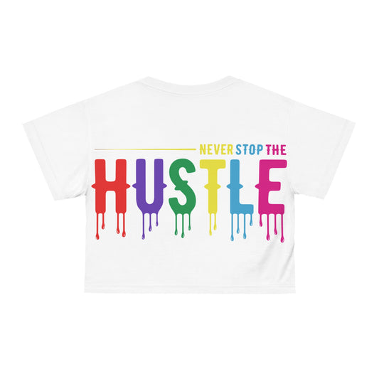 Colorful Hustle Crop Tee