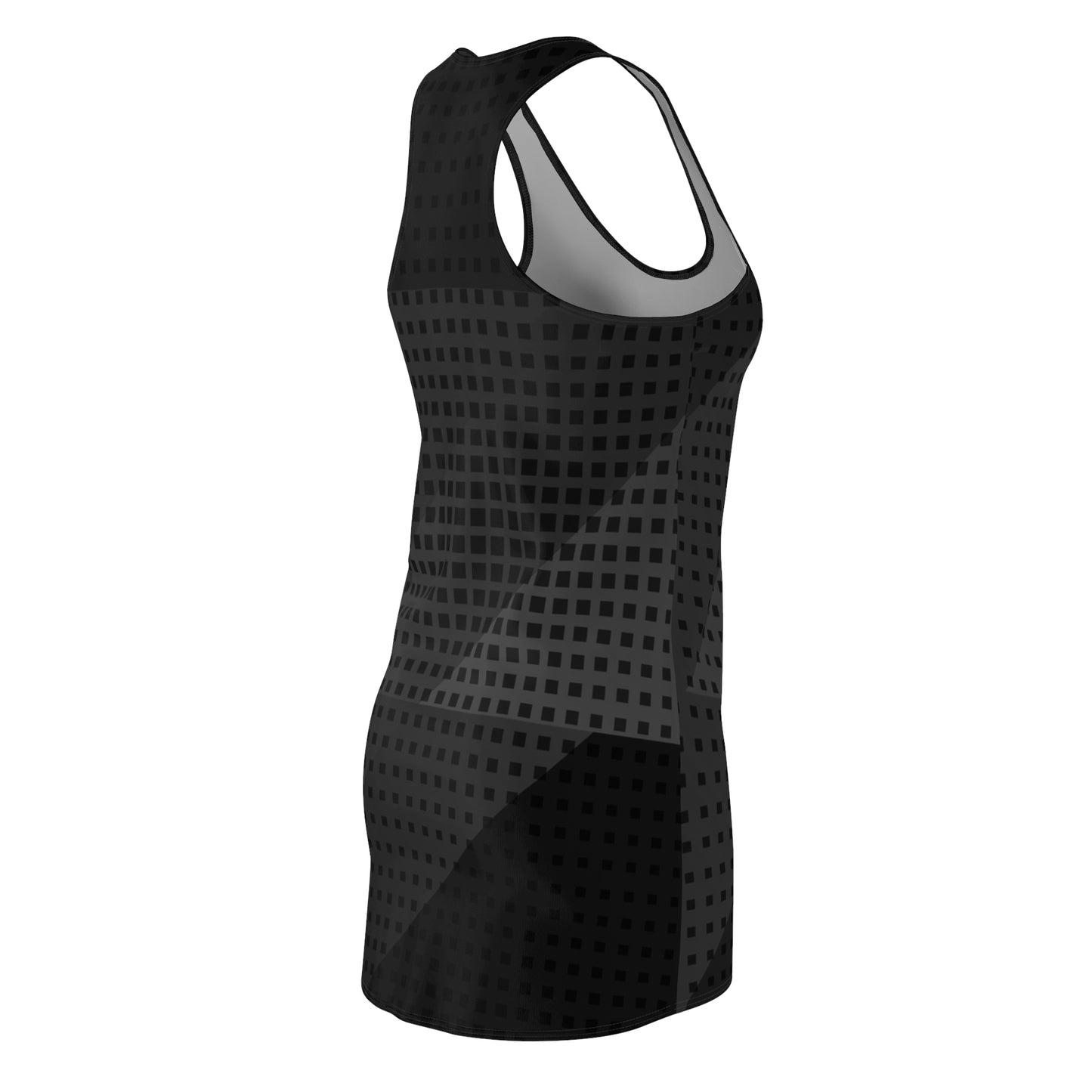 Black Geo Racerback Dress – Bold, Feminine, Effortless