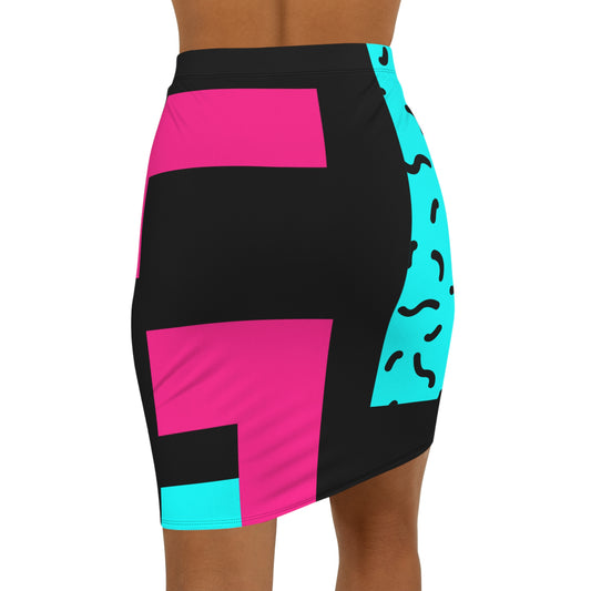 Bold Moves Mid-Waist Skirt