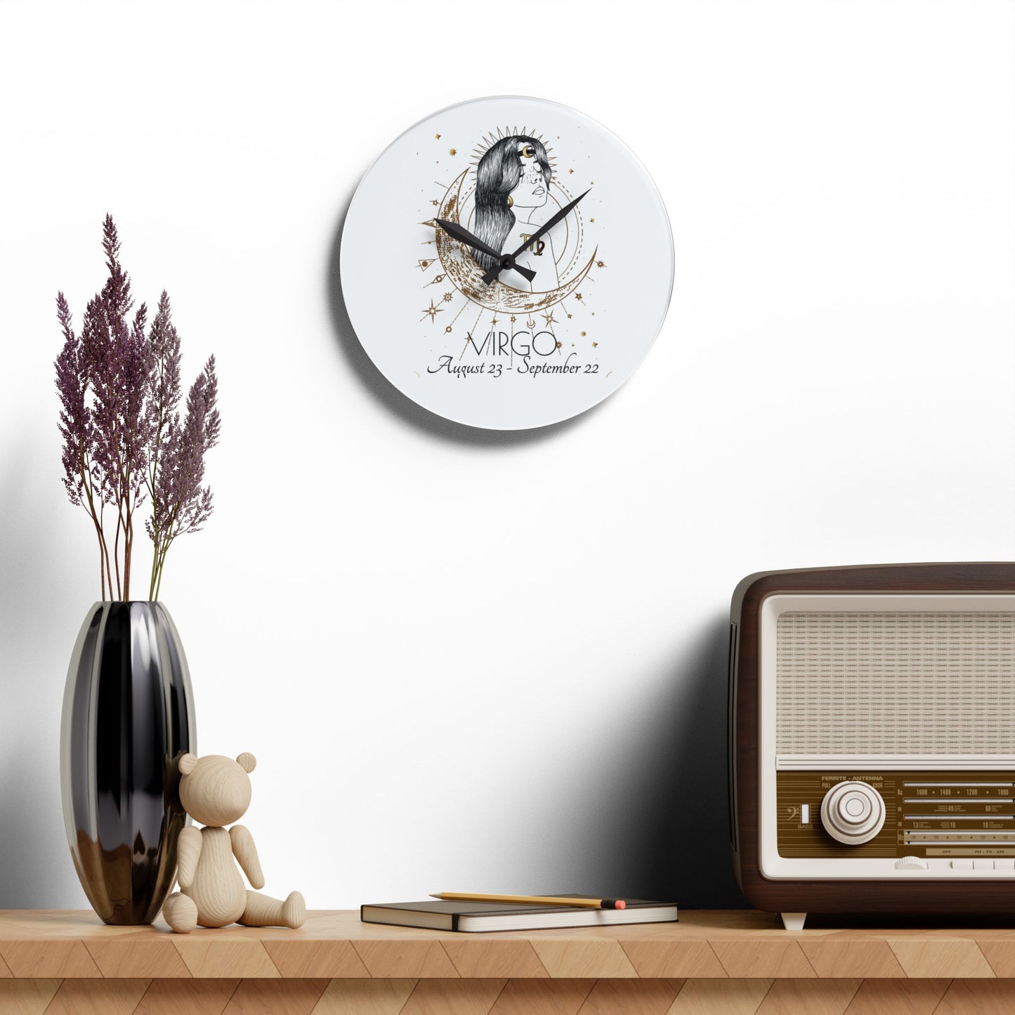 Virgo Star Timepiece – Acrylic Wall Clock
