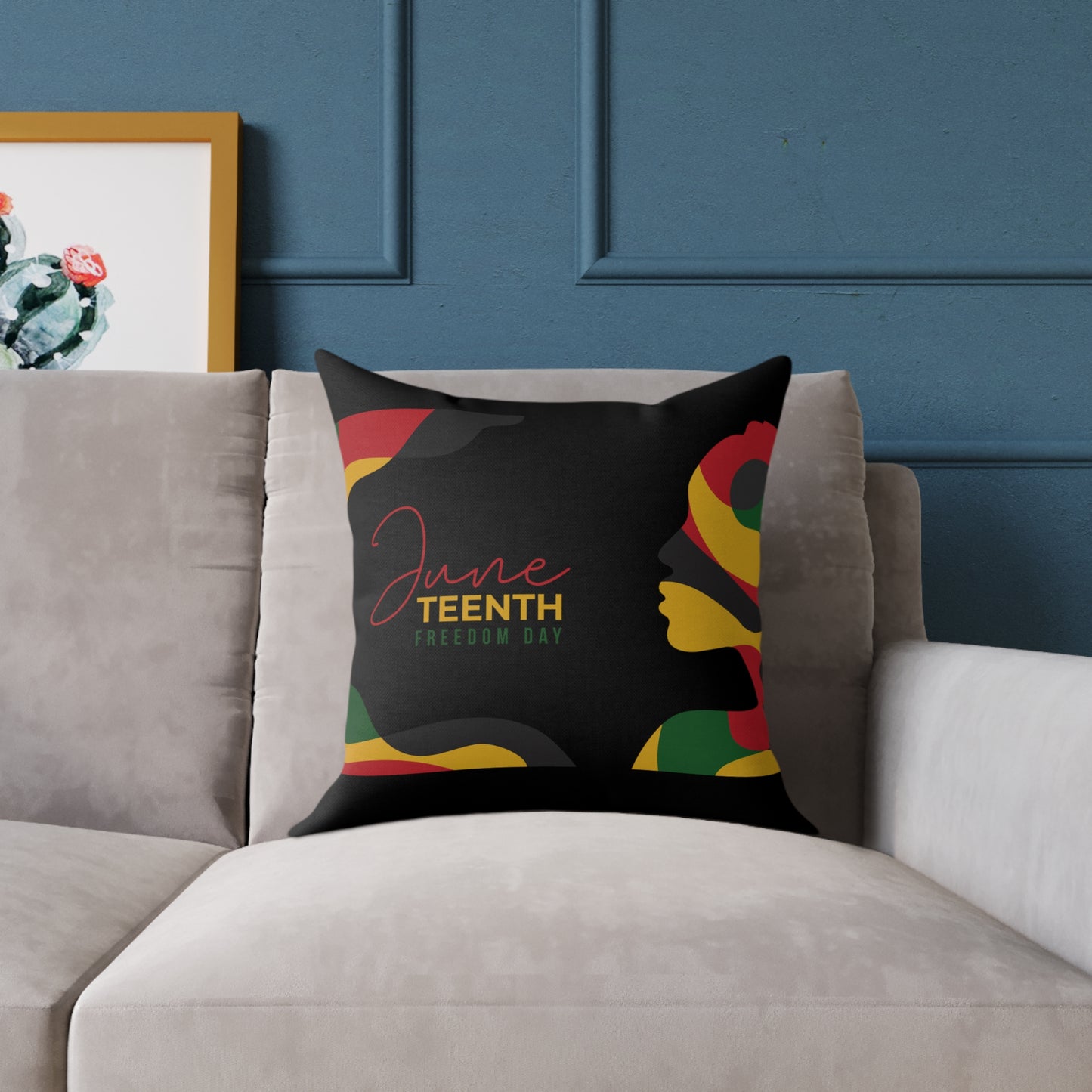 Freedom Blooms Juneteenth Pillow | Vibrant Decorative Cushion, Cultural Home Accent, Celebration Gift