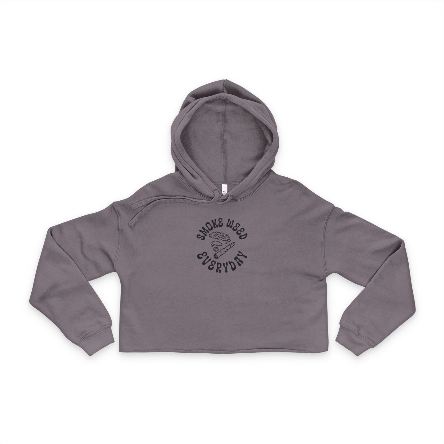 "High Vibes" Women’s Cropped Hoodie – Cannabis Leaf Edition