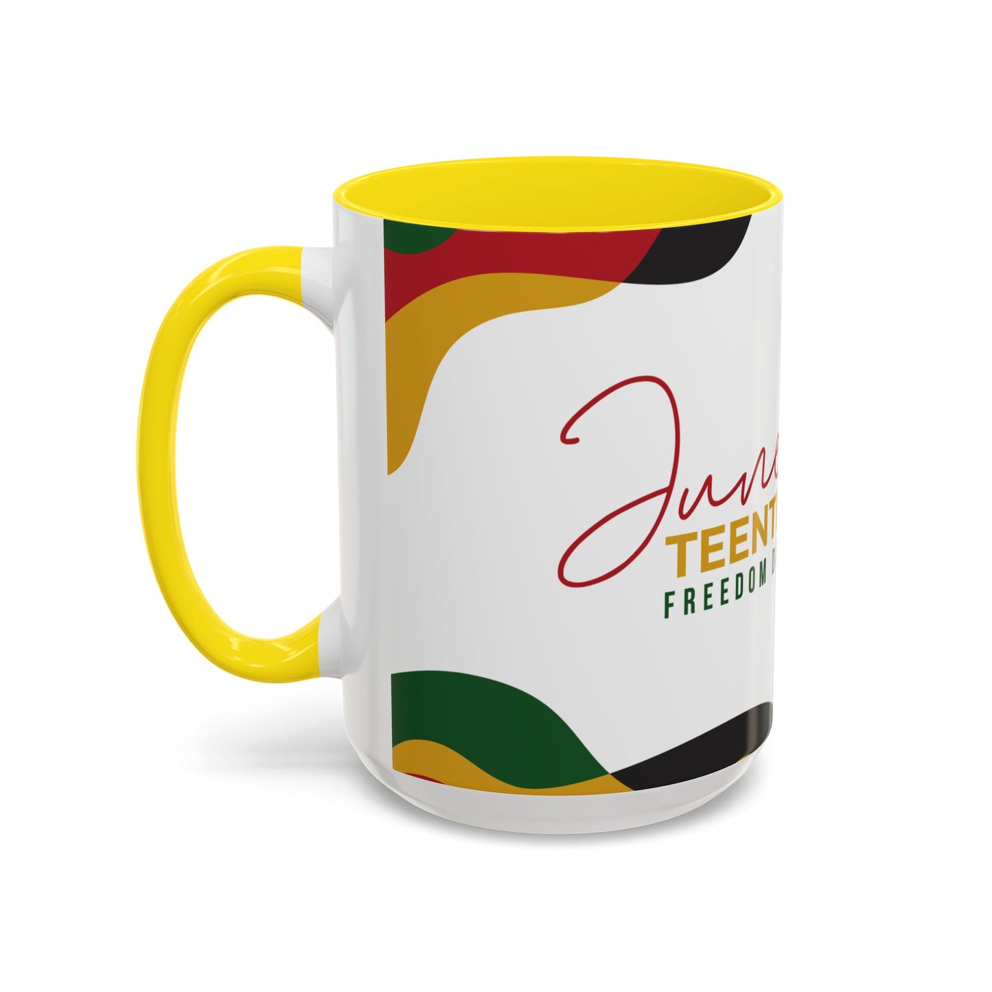 Juneteenth Freedom Day Accent Coffee Mug | Celebrate Liberation, Bold Black History Gift, Vibrant Home & Office Decor