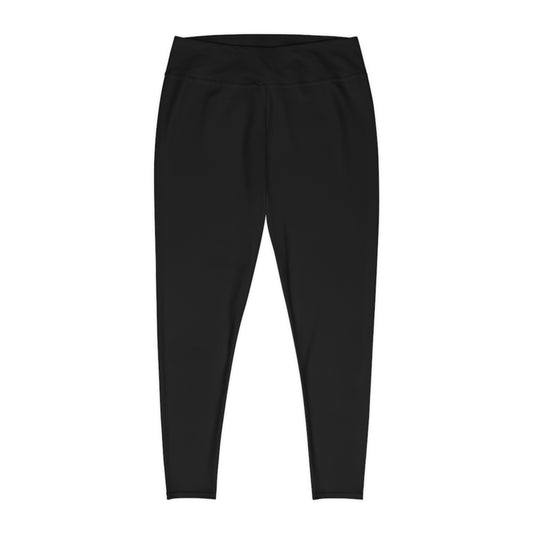 CurveFlow Plus Size Black Leggings – Classic Comfort, Effortless Fit, Everyday Essential