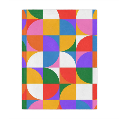 Colorful Geometric Minky Blanket – Cozy, Vibrant, and Perfect for Gifting