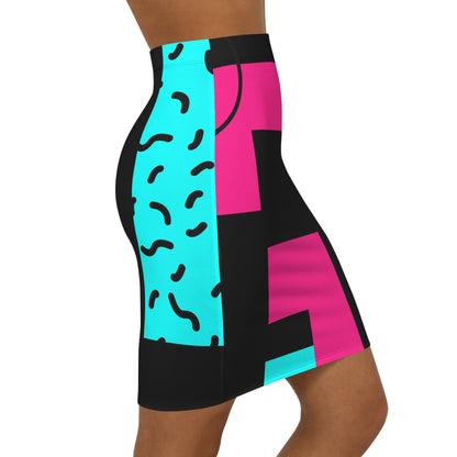 Bold Moves Mid-Waist Skirt