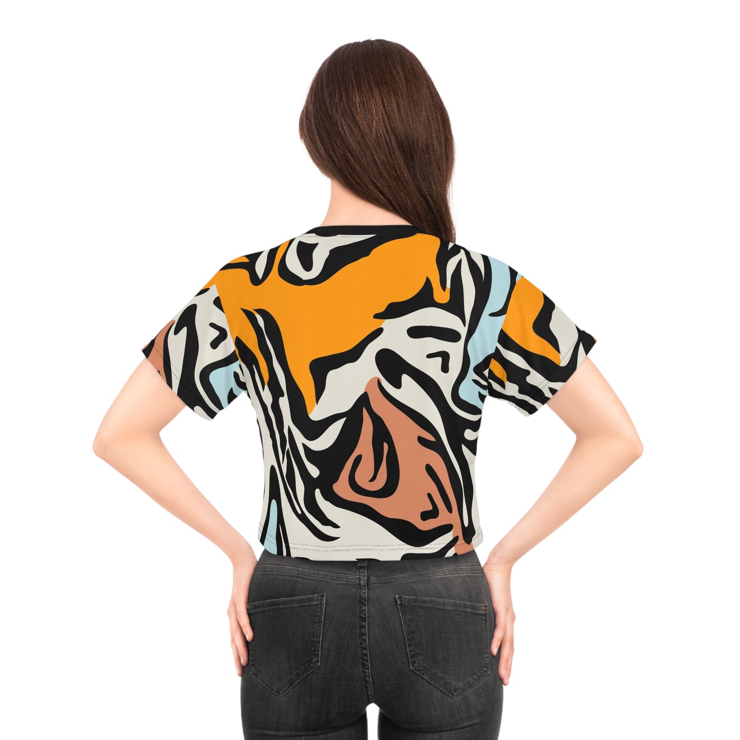 Abstract Art Crop Tee – Bold Color, Limitless Style