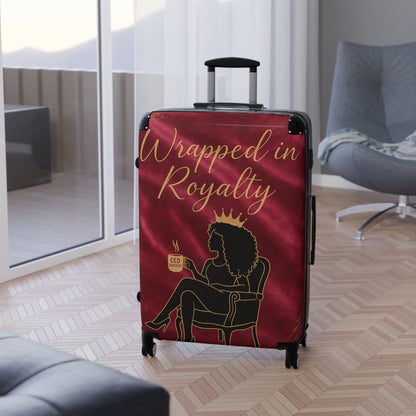 👑 Wrapped in Royalty – Luxurious Travel Suitcase